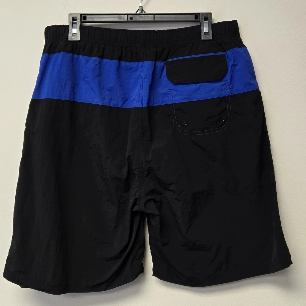 O'rageous Stripe Swim Trunks Blue Black XL